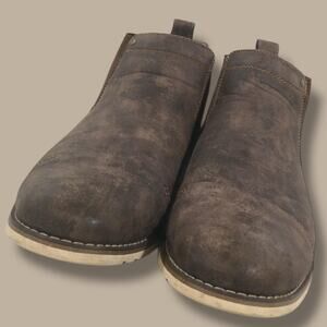 NWOT Men's Size 10 FERRO ALDO Sterling Brown Vegan Suede Slip On Chelsea Boots